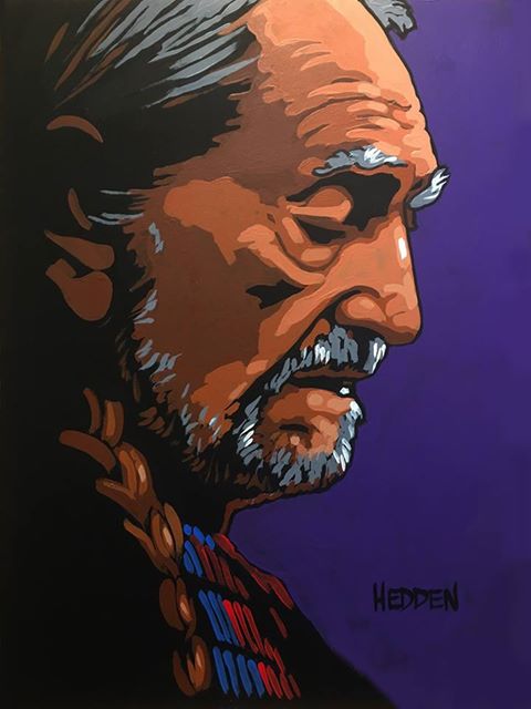 Willie Nelson speed painting